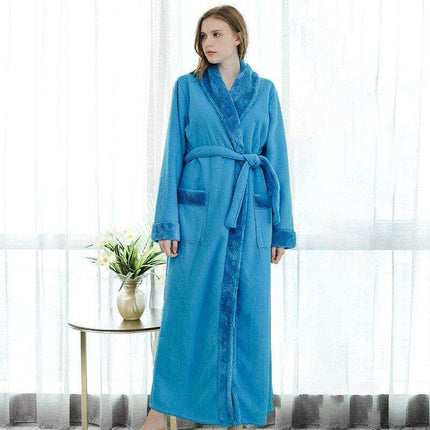 Luxurious Extra Long Flannel Robe for All Gender Relaxation
