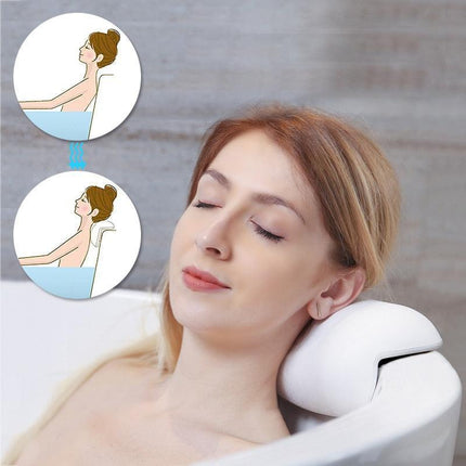 Luxurious Bathtub Relaxation Pillow with Secure Suction Cups for a Spa-Like Experience
