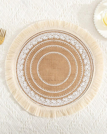 Sophisticated Round Linen Placemat for an Elevated Dining Experience