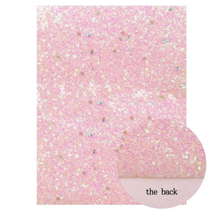 Sparkling Pink Glitter Faux Leather Sheets - Crafting Essentials