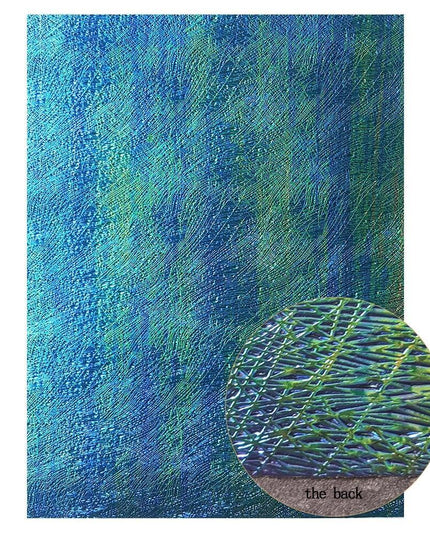 Lustrous Green Glitter Snake Skin Faux Leather Bow Crafting Kit