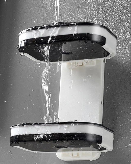 Double Layer Soap and Sponge Storage Shelf with Easy Installation and Draining Holder