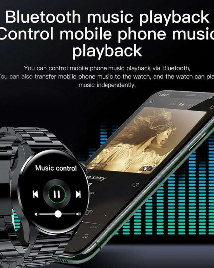 Sleek Waterproof Smartwatch with Touchscreen and Advanced Health Tracking Features