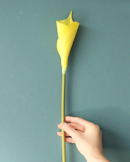 Chic Set of 5 Lifespan PU Calla Lily Stems - 65cm Realistic Artificial Flowers