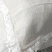 Lace Linen Pillowcase - Ruffled French Linen with Eyelet Embroidery