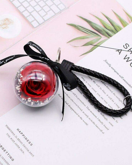 Radiant Rose Illumination Sphere: Magical Glass Orb