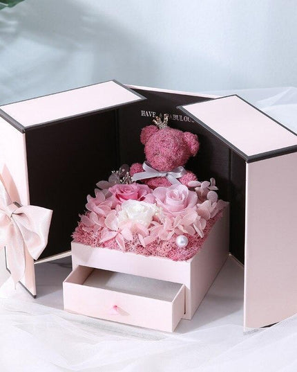 Rose Teddy Bear Delight Box - A Unique Expression of Love