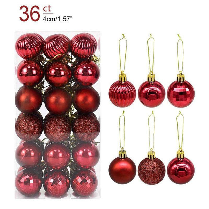 Festive Sparkle Christmas Bauble Set