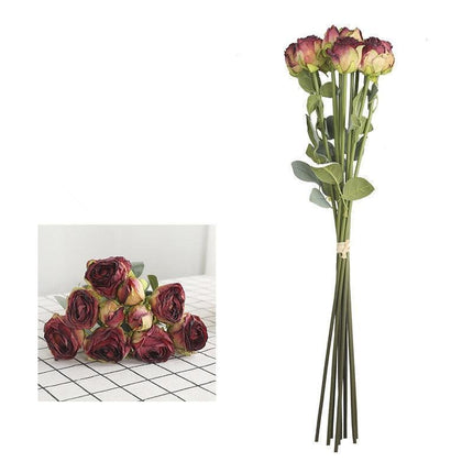 Opulent Silk Rose Bouquet: Stunning Botanica Florals for Elegant Home Accents