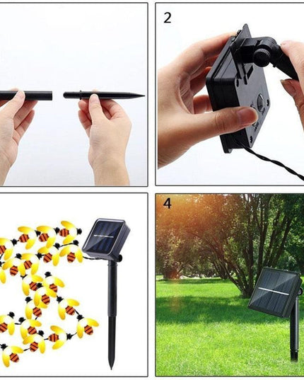 Magical Solar Bee Fairy Lights for Captivating Garden Illumination