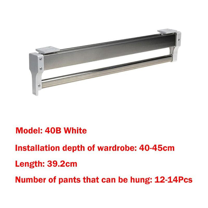 Adjustable Wardrobe Valet Rod with Telescopic Pull-Out Design