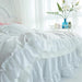 Dreamy Luxury White Lace Ruffle Princess Bedding Ensemble
