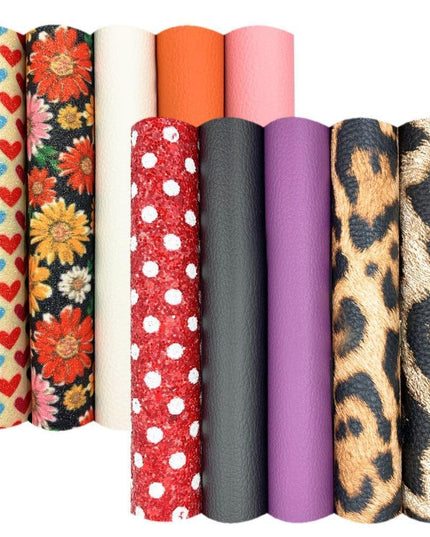 Chic Blossom Glitter Fabric Set: Luxe Materials for Stylish DIY Creations