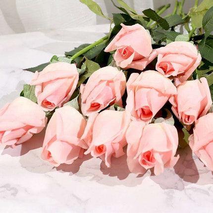 Realistic Silicone Rose Bud Bouquet - Eternal Floral Elegance
