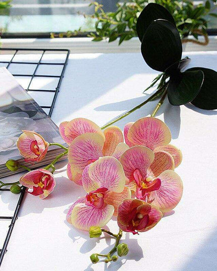 Realistic White Orchid - Premium Faux Flower for Elegant Home & Event Decor