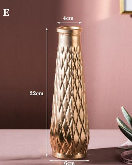 Exquisite Golden Glass Vase: Transform Your Home with Elegance