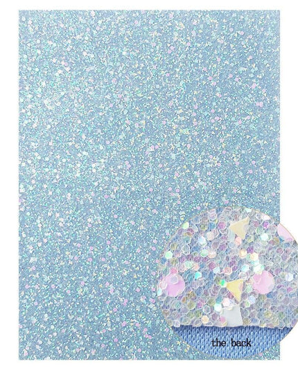 Glistening Ocean Blue Glitter Fabric: Unleash Your Creative Glamour