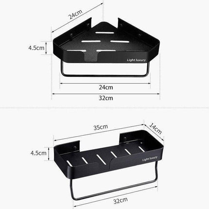 Stylish Rust-Proof Aluminum Bathroom Caddy with Superior Water Drainage