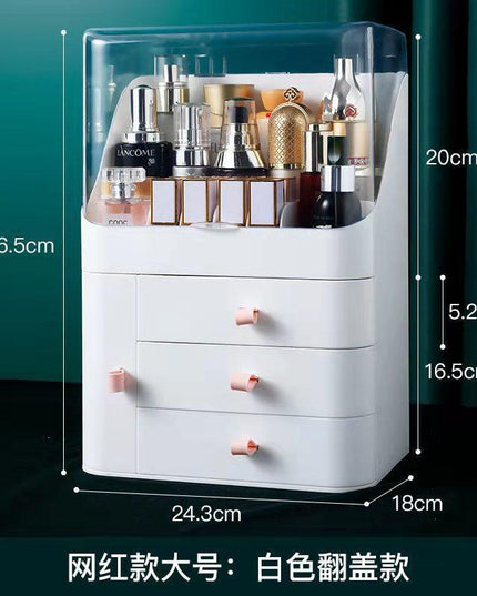 Elegant Makeup and Jewelry Storage Solution with Spacious Organization Compartments