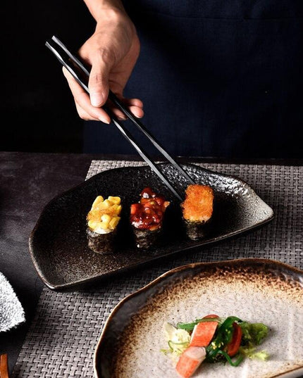 Sophisticated Japanese-Inspired Porcelain Plate Set for Elegant Dining