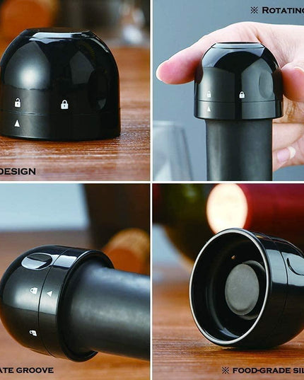 Wine Freshness Preserver: Elegant Cork Stopper for Champagne Bottles