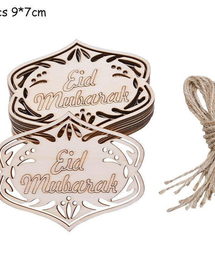 Chic Wooden Eid Mubarak Decoration: Celebrate in Elegance