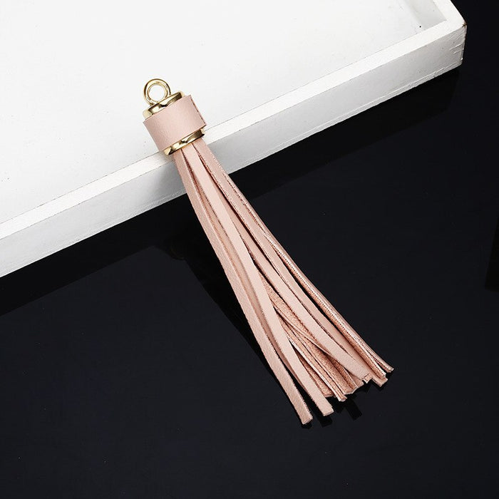 Vibrant 5-Piece Faux Leather Tassel Fringe Set for Creative Jewelry and Craft Projects