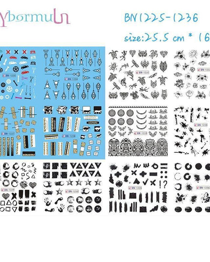 Winter Wonderland Russian Nail Art Decals