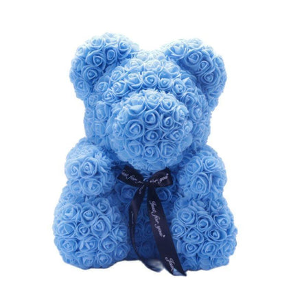 Elegant Teddy Rose Bear with Artificial Blooms - Perfect Gift for Cherished Moments