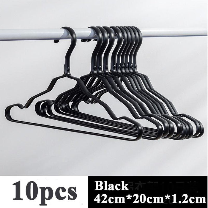 10-Piece Aluminum Alloy Anti-Slip Clothes Hangers with Multi-Port Rack Support