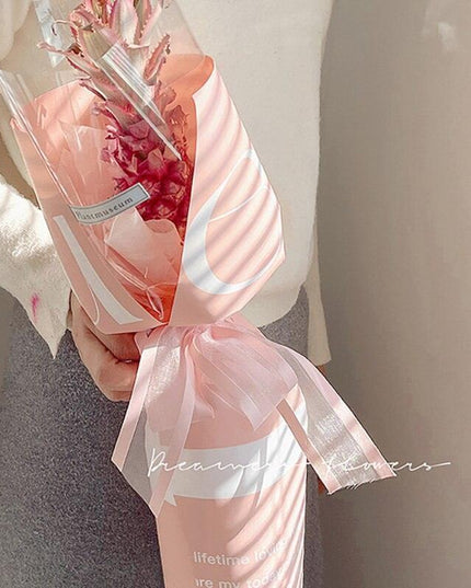 Elegant Floral Wrap with English Letter Design - Waterproof Bouquet Enhancer