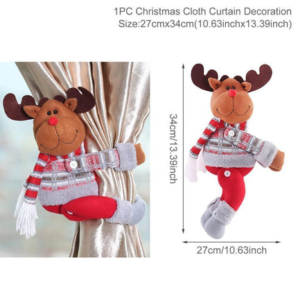 Festive Santa and Reindeer Curtain Accents for Holiday Cheer