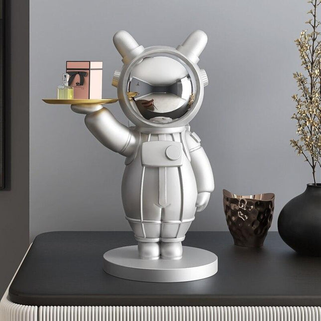 Galactic Astronaut Key Organizer: Stylish Space-Themed Decorative Tray for Home