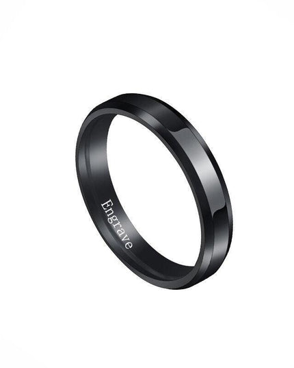 Eternal Connection Personalized Stainless Steel Women's Ring - Custom Engraved Love Keepsake with Names