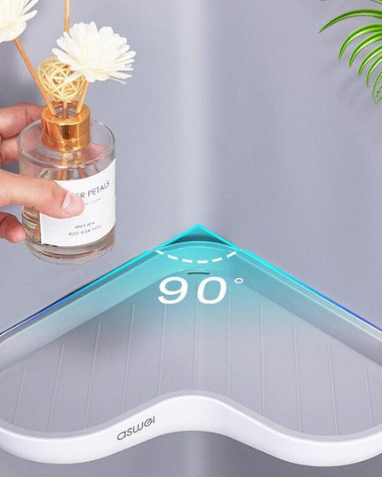 Charming Heart-Shaped Wall Storage Shelf with Enhanced Water Drainage System