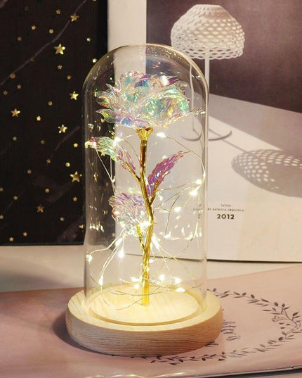 Eternal Rose LED Glass Dome for Enchanting Decor