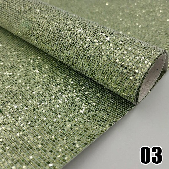 Radiant Sparkle Chunky Glitter Synthetic Leather Crafting Sheet - Versatile Crafting Material