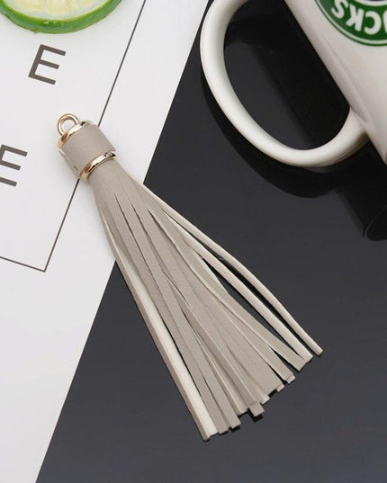 Vibrant 5-Piece Faux Leather Tassel Fringe Set for Creative Jewelry and Craft Projects