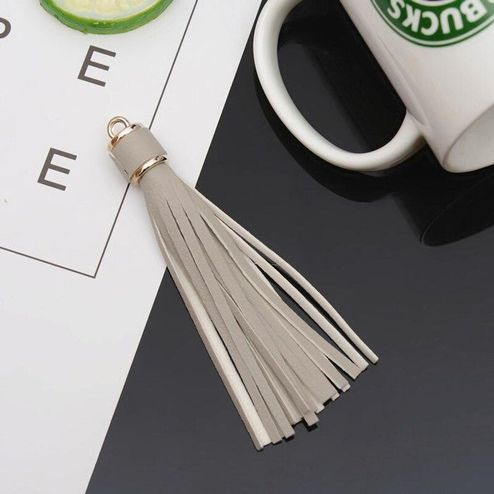 Vibrant 5-Piece Faux Leather Tassel Fringe Set for Creative Jewelry and Craft Projects