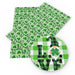 St. Patrick's Print Synthetic Leather Fabric for DIY Hair Bows