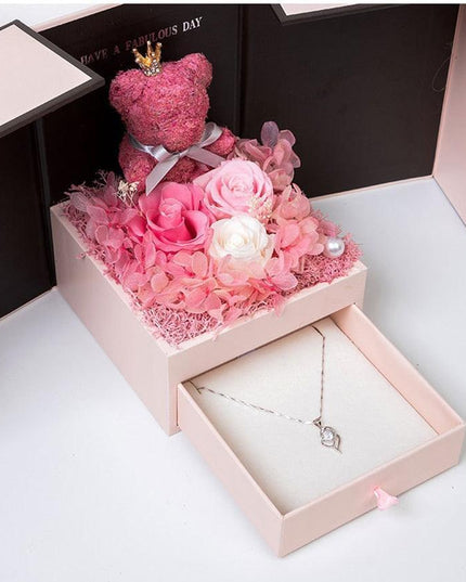 Rose Teddy Bear Delight Box - A Unique Expression of Love