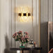 Modern Wall Sconce with Crystal Accents - Elegant Lighting Fixture for Home and Bathroom