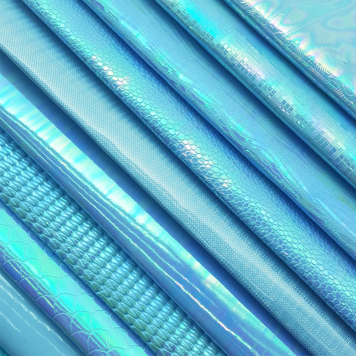 Blue Iridescent Snake Chunky Glitter Fabric: Elevate Your Crafting Game