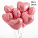 Rose Gold Heart Shaped Foil Balloons Set - Perfect for Special Occasions