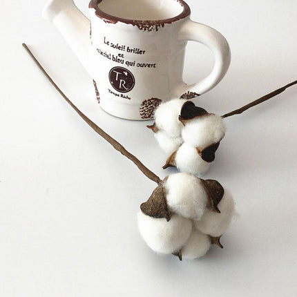 Charming White Cotton Floral Branches Set - Perfect for Rustic Farmhouse Decor