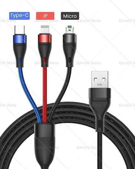 All-in-One Fast Charging Cable for Huawei, iPhone, and Samsung - The Ultimate Power Solution