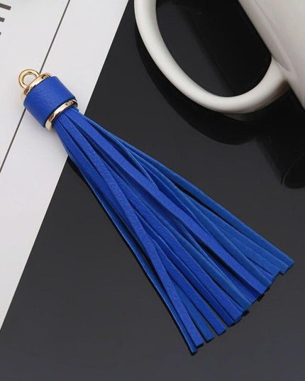 Vibrant 5-Piece Faux Leather Tassel Fringe Set for Creative Jewelry and Craft Projects