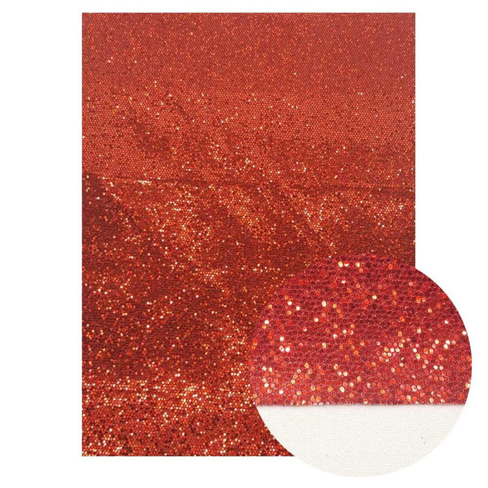 Red Sparkle Faux Leather Sheets for Crafting Excellence