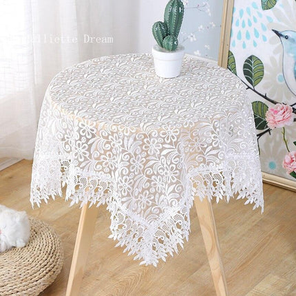 Sophisticated Lace Table Cover - Beautifully Embroidered Home Accent for Elegant Entertaining