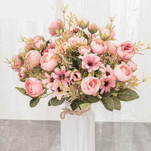 Silk Pink Rose Bouquet: Timeless Elegance for Chic Home Styling